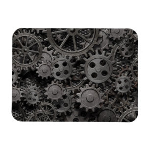 Viele alten rostigen Metallgänge oder Magnet