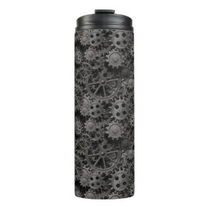 Viele alten rostigen Metallgänge oder Thermosbecher