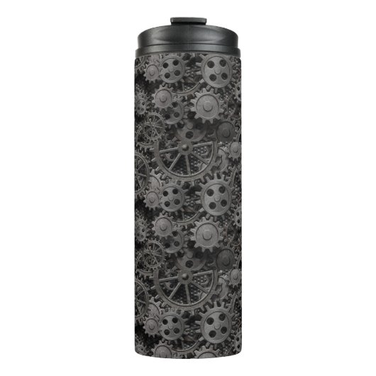 Viele alten rostigen Metallgänge oder Thermosbecher (Vorderseite)