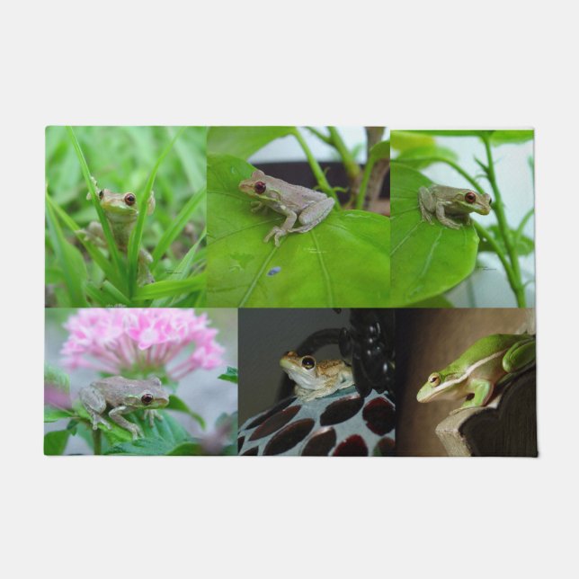 Viele Baby Baum-Frosch-Fußmatte Fußmatte (Vorderseite)