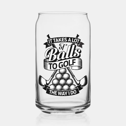 Viele Bälle - lustiger Golf Dosenglas (Vorderseite)