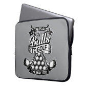 Viele Bälle - lustiger Golf Laptopschutzhülle (Vorderseite Links)