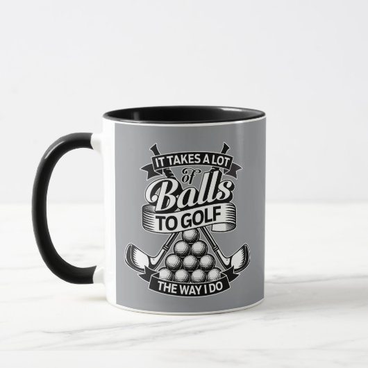 Viele Bälle - lustiger Golf Tasse (Links)
