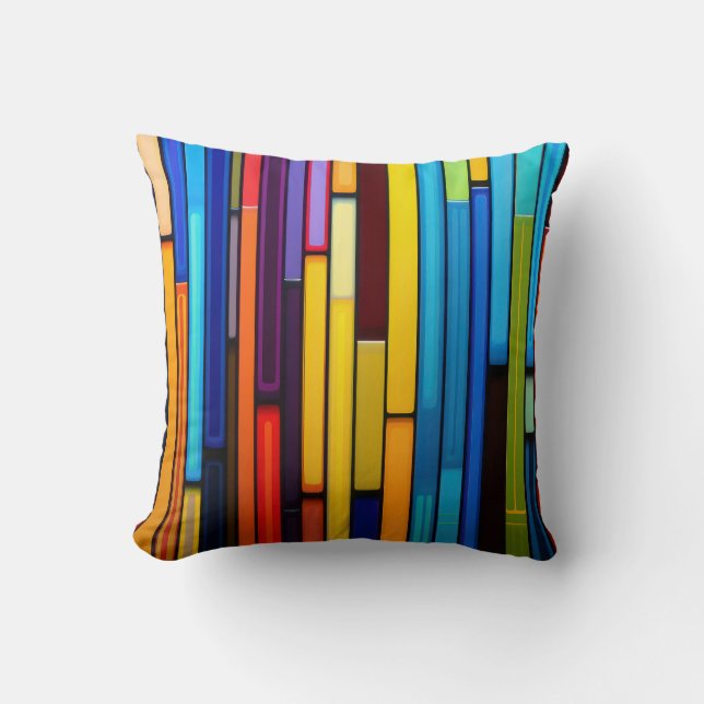 Viele Bars in verschiedenen Farben Kissen (Vorderseite)