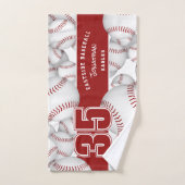 Viele Baseballs benutzerdefinierter Spieler und Te Badhandtuch Set (Handtuch)