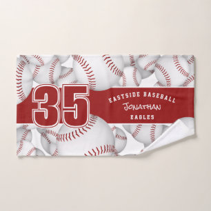Viele Baseballs benutzerdefinierter Spieler und Te Badhandtuch Set