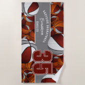 Viele Basketballkörner grau kaufen 1 oder lose Strandtuch (Vorderseite)