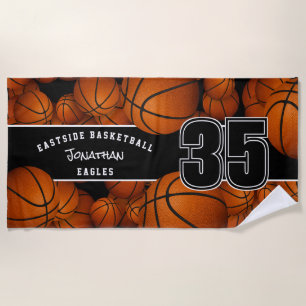 Viele Basketballspieler Strandtuch
