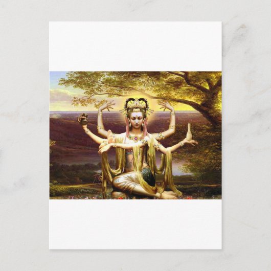 Viele bewaffnete Kwan Yin Postkarte (Vorderseite)