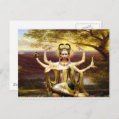 Viele bewaffneten Kwan Yin Postkarte (Vorne/Hinten)