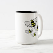 Viele Bienen Kaffee-Tasse Zweifarbige Tasse (VorderseiteRechts)