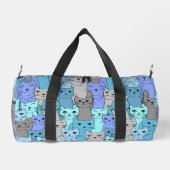 Viele Blue Cats Design Duffle Tasche (Rückseite)