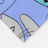 Viele Blue Cats Design Fleecedecke (Ecke)