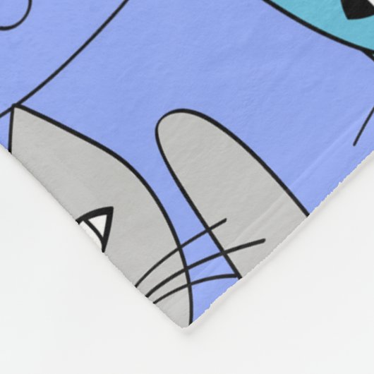 Viele Blue Cats Design Fleecedecke (Ecke)