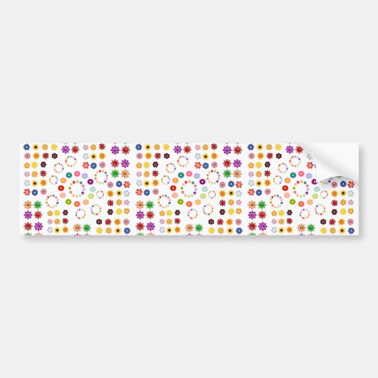 Viele Blume Autoaufkleber (Vorne)