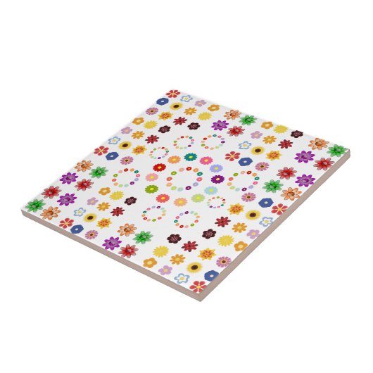 Viele Blume Fliese (Seite)