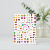 Viele Blume Postkarte (Stehend Vorderseite)