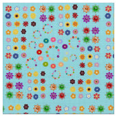 Viele Blume Stoff (Nahaufnahme)