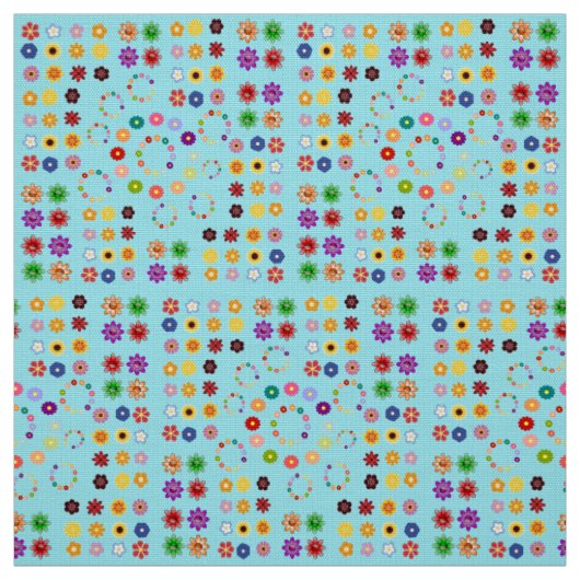 Viele Blumen Stoff (Muster)