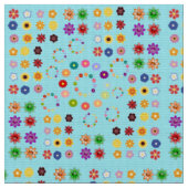 Viele Blumen Stoff (Nahaufnahme)