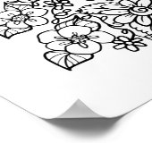 Viele Blumen zum Ausmalen Poster (Ecke)