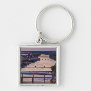 Viele Brücken sprengen den Grand River, Sunset Vi Schlüsselanhänger