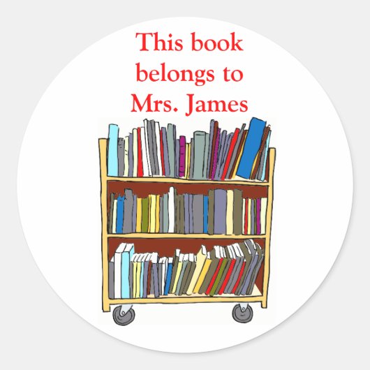 Viele Bücher Buchkleber Runder Aufkleber (Vorderseite)