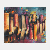 Viele Bücher Fleecedecke (Vorderseite (Horizontal))