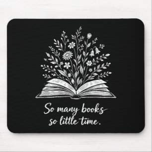 Viele Bücher wenig Zeit Bücherwurm Klassiker Mousepad