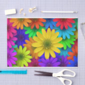 Viele bunte Daisy-Blume Seidenpapier (Handwerk)