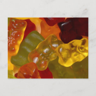 Viele bunte Gummibärchen... Postkarte