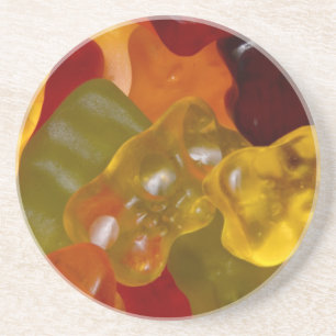 Viele bunte Gummibärchen Untersetzer