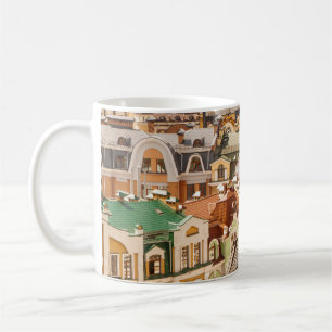 viele bunte Häuser und Dächer im luxuriösen Vierte Kaffeetasse