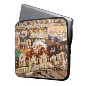 viele bunte Häuser und Dächer im luxuriösen Vierte Laptopschutzhülle (Vorderseite Links)