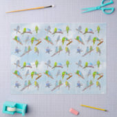 Viele bunte Parakets - niedliche kleine Vögel Seidenpapier (Basteln)