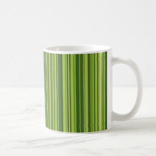 Viele bunte Streifen im grünen Muster Kaffeetasse