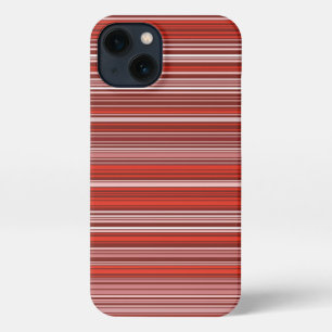 Viele bunte Streifen in rotem Muster iPhone Hülle