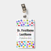 Viele bunten Kreise; Personalisiertes Ausweis (Back with Clip)