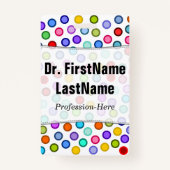 Viele bunten Kreise; Personalisiertes Ausweis (Rückseite)