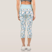 Viele Cartoon Pinguine Capri Leggings (Rückseite)