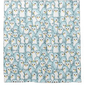 Viele Cartoon Pinguine Duschvorhang (Vorderseite)