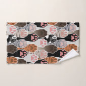 Viele Cat Paws Muster Badhandtuch Set (Handtuch)