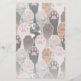 Viele Cat Paws Muster Briefpapier