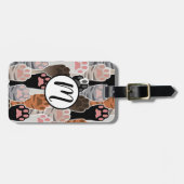 Viele Cat Paws Muster Gepäckanhänger (Vorderseite horizontal)