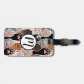 Viele Cat Paws Muster Gepäckanhänger (Rückseite horizontal)