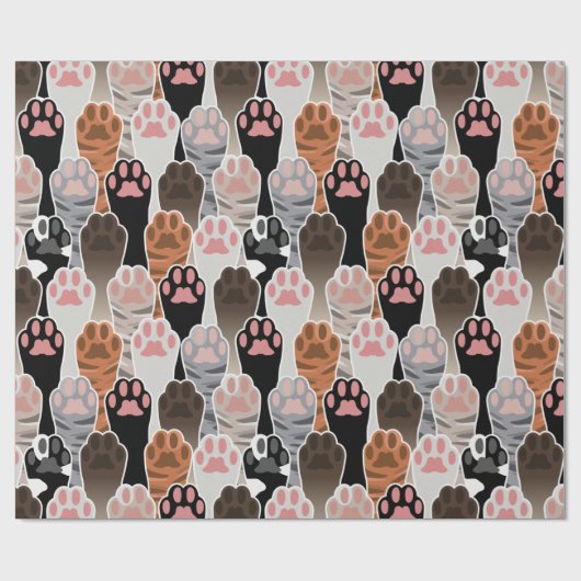 Viele Cat Paws Muster Geschenkpapier (Flach)