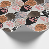 Viele Cat Paws Muster Geschenkpapier (Ecke)