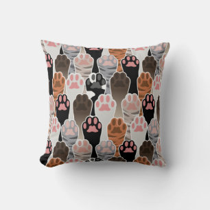 Viele Cat Paws Muster Kissen