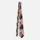 Viele Cat Paws Muster Krawatte (Rückseite)