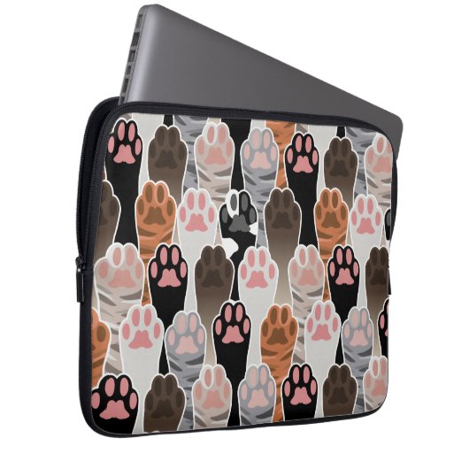 Viele Cat Paws Muster Laptopschutzhülle (Vorne Rechts)